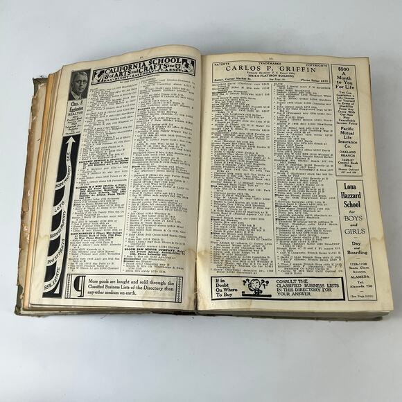 1926 CA Oakland Berkeley Alameda City Directory POOR Business Ancestry Genealogy - Picture 10 of 16